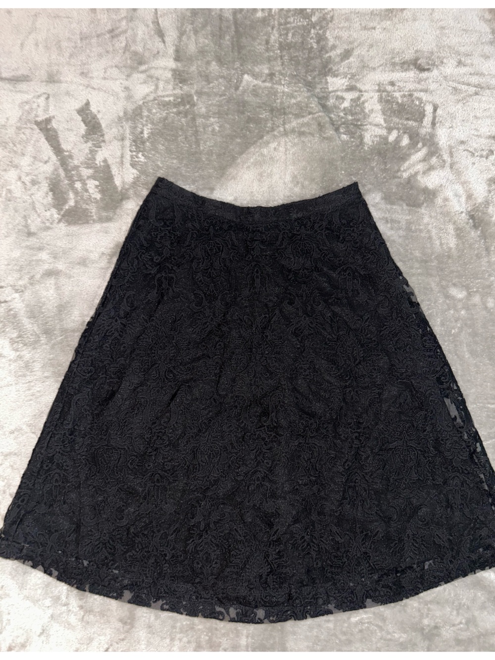 Forever 21 Black Lace Midi Skirt